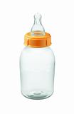 baby milk bottle isolated on white