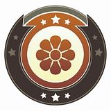 Flower icon on imperial button