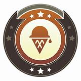 Ice cream cone icon on imperial button