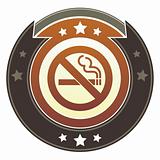 No smoking icon on imperial button