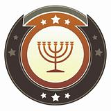 Jewish menorah icon