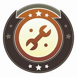 Wrench icon on imperial button