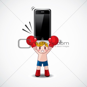 boxer hold phone