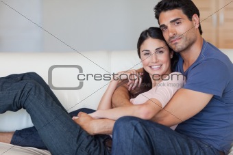 Lovely young couple posing