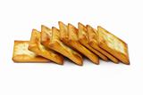 Row of square crackers