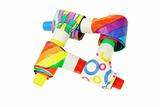 multicolor party blowers 