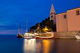 Town of Veli Losinj church and harbour