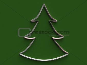 3D metal christmas tree