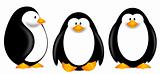 Cute Penguins Clipart Isolated on White Background