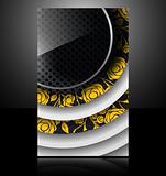 brochure card banner metal flower glass abstract background style
