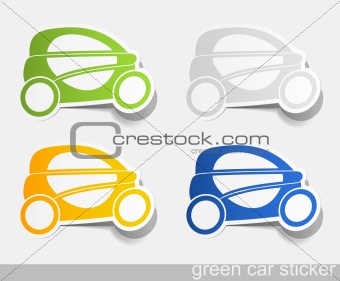 eco car, realistic design elements