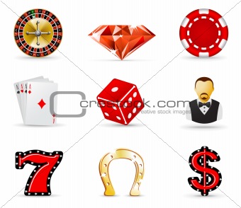 Gambling and casino icons