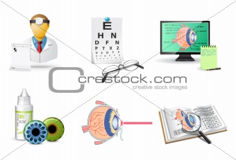 Medical icons set | Ophthalmology