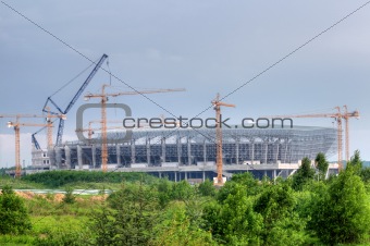 Lviv stadium construction, Ukraine