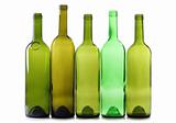 Green glasses bottles