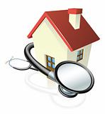 House and stethoscope concept