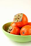 persimmon fruit on a white background
