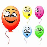 Balloons with funny faces
