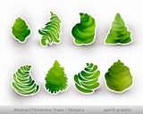 Abstract Christmas Trees | Stickers