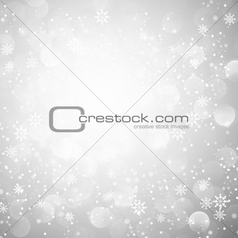 Silver Snowflake Christmas Background