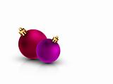 3D Christmas Balls on Clean White Background