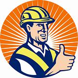 construction worker thumbs up