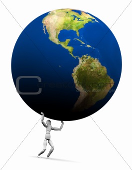 Man Lifting Earth (Americas)