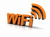 WiFi Text with Antenna Icon
