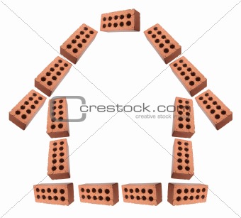 Bricks in House Shape
