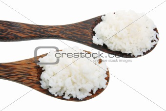 Wooden Spoons with Rice