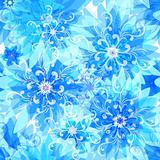 Seamless floral blue pattern