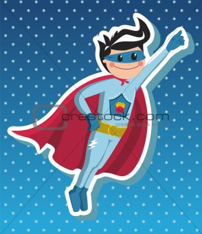  Superhero boy cartoon.