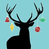 Christmas reindeer silhouette