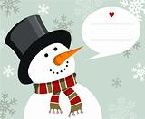Snowman Christmas card.
