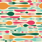 Retro cutlery pattern background