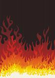 Fire flames vector background
