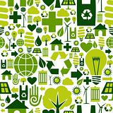 Green environment icons pattern background