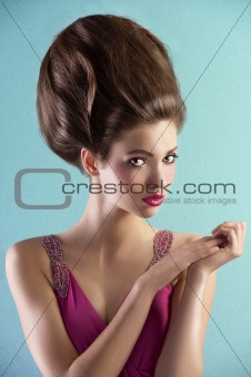 pretty in pink with couture hair style