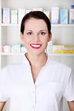 Smiling pharmacist.