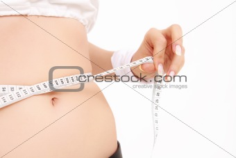 woman and measure around her body #2