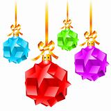 Abstract colorful Christmas decorations