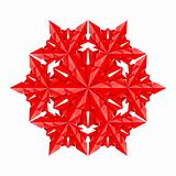 Red paper snowflake
