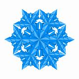 Blue paper snowflake