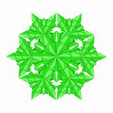 Green paper snowflake
