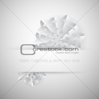 Vector white paper christmas snowflake