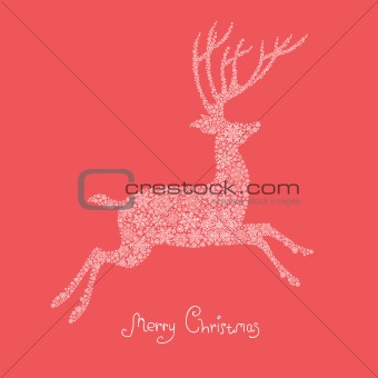 Xmas deer illustration.