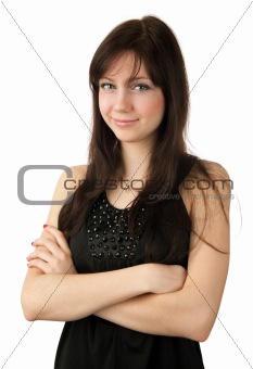 portrait of cute young girl smiling