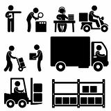 Logistic Warehouse Delivery Icon
