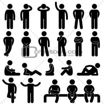 Man Basic Posture People Icon Sign