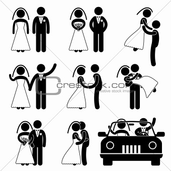 Wedding Bride Bridegroom Marriage